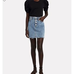 GRLFRND Reese Crystal Embellished Denim Skirt